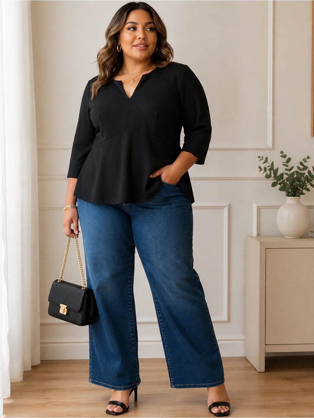 Eloquii Classic Black Top